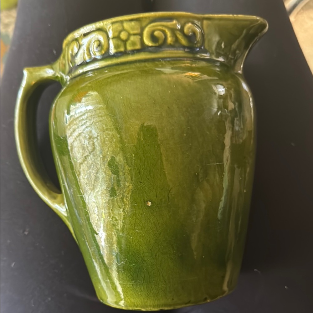 Green Ceramic Pitcher
